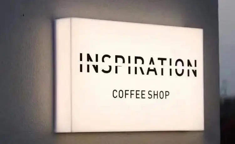 Coffee shop acrylic light box